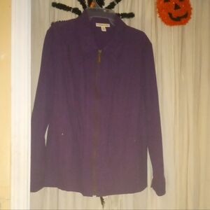 Coldwater Creek Deep Purple Utility Jacket